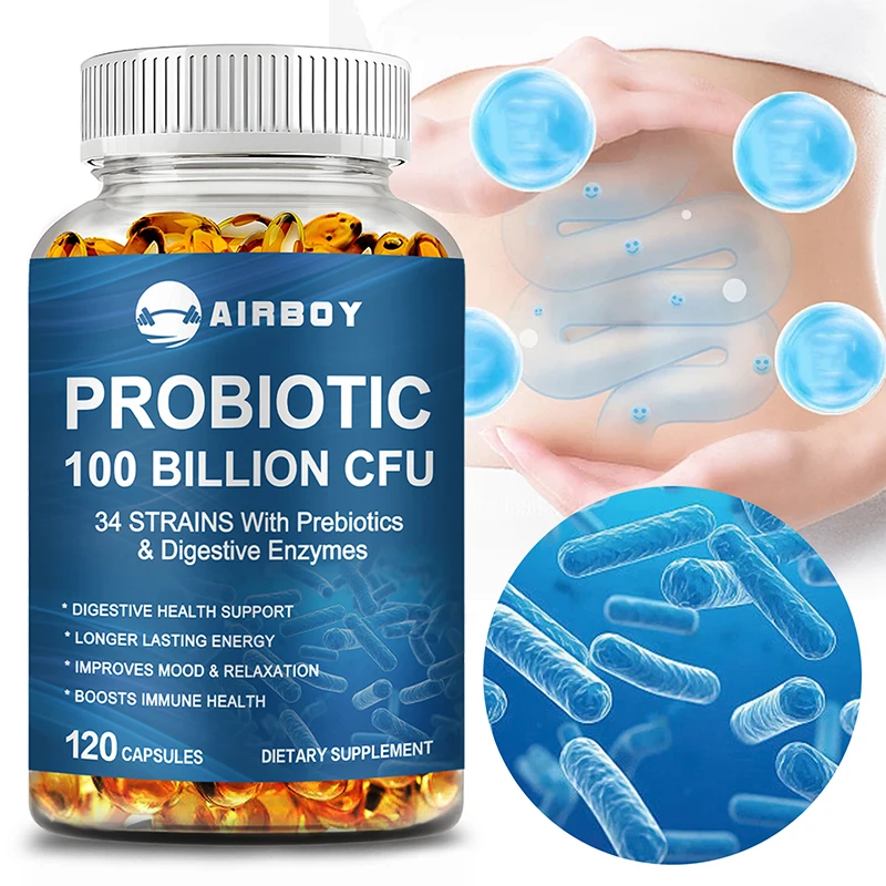 Probiotics 100 Billion CFU - with Prebiotics and Digestive Enzymes - for Digestion & Gut & Immune Health