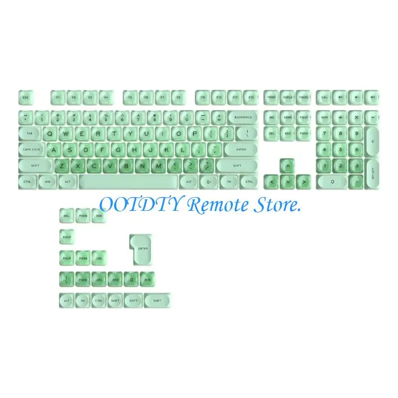  Keyboard Replacement XDA Keycap Set with 128Key Layout Coverage and Printed Text for Typing Areas and Desk Styling
