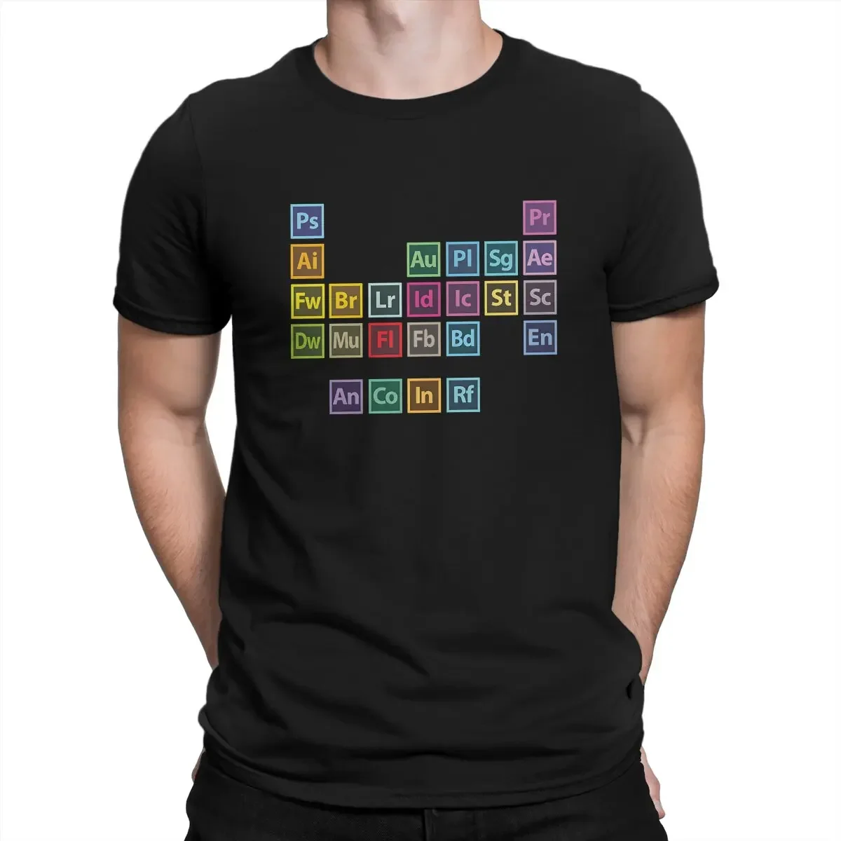 Adobe Periodic Table Of Elements T Shirt Alternative O-Neck TShirt Polyester Clothing