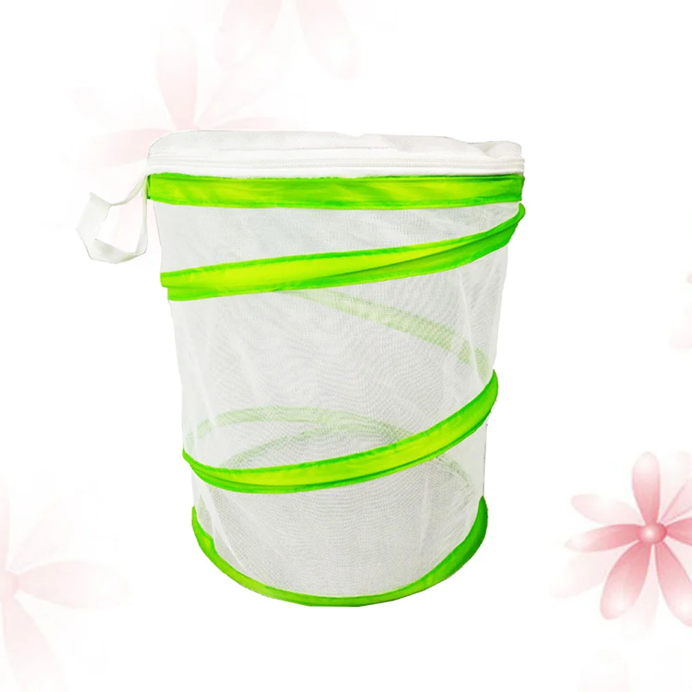 

White PVC Pop-Up Foldable Insect Habitat Net Cage Terrarium Breathable Mesh Butterfly Catching Outdoor Educational Bug