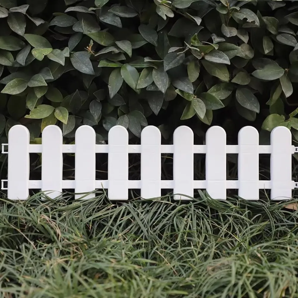 Easy Install Garden Barrier Plastic Landscape Edging Picket Fence Decorative Outdoor Border For Backyard Yard Lawn Art