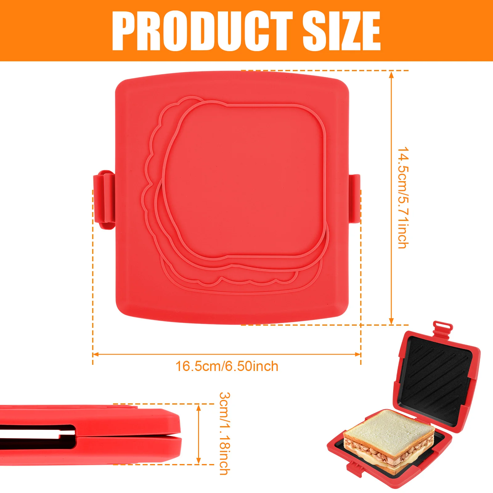 Microwave Sandwich Maker Wireless Microwave Toaster Versatile Time Saving Sandwich Maker for Home Traveling Office Dormitory