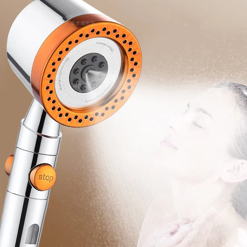 جديد ارتفاع ضغط توفير المياه تصفية دش رئيس 5 طرق يده دش رئيس زر واحد وقف مجموعة اكسسوارات الحمام