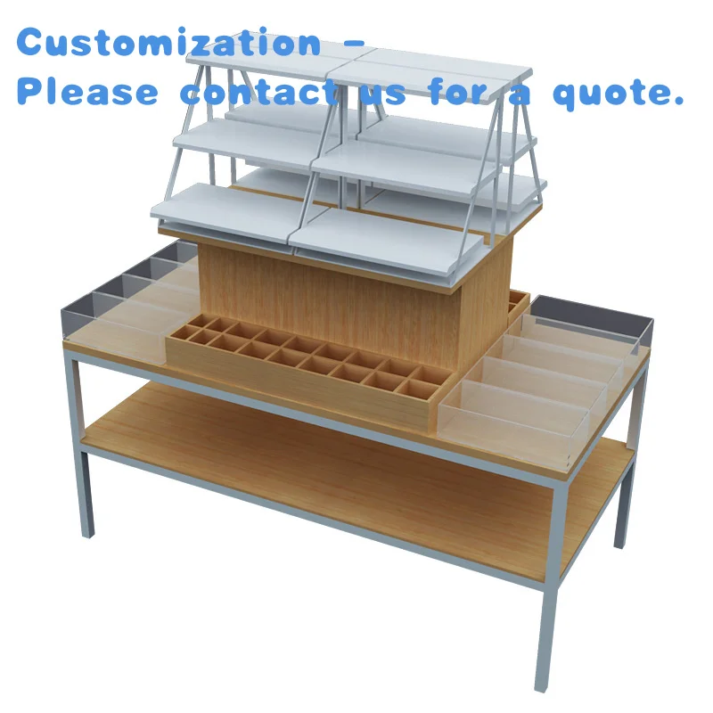 custom.Kainice Wood Metal Cosmetics Earrings Jewelry Display Stand Boutique Display Shop Fittings and Display
