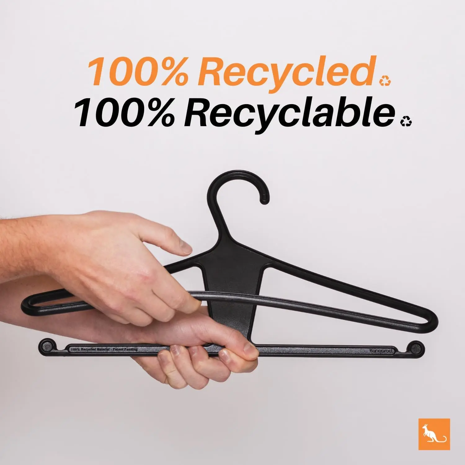 100% Recycled High-Strength Clothing Hanger, Pants, Shirt, Jacket Hanger - Patented, Heavy Duty, Suit Hanger(Charcoal 30-Pack)