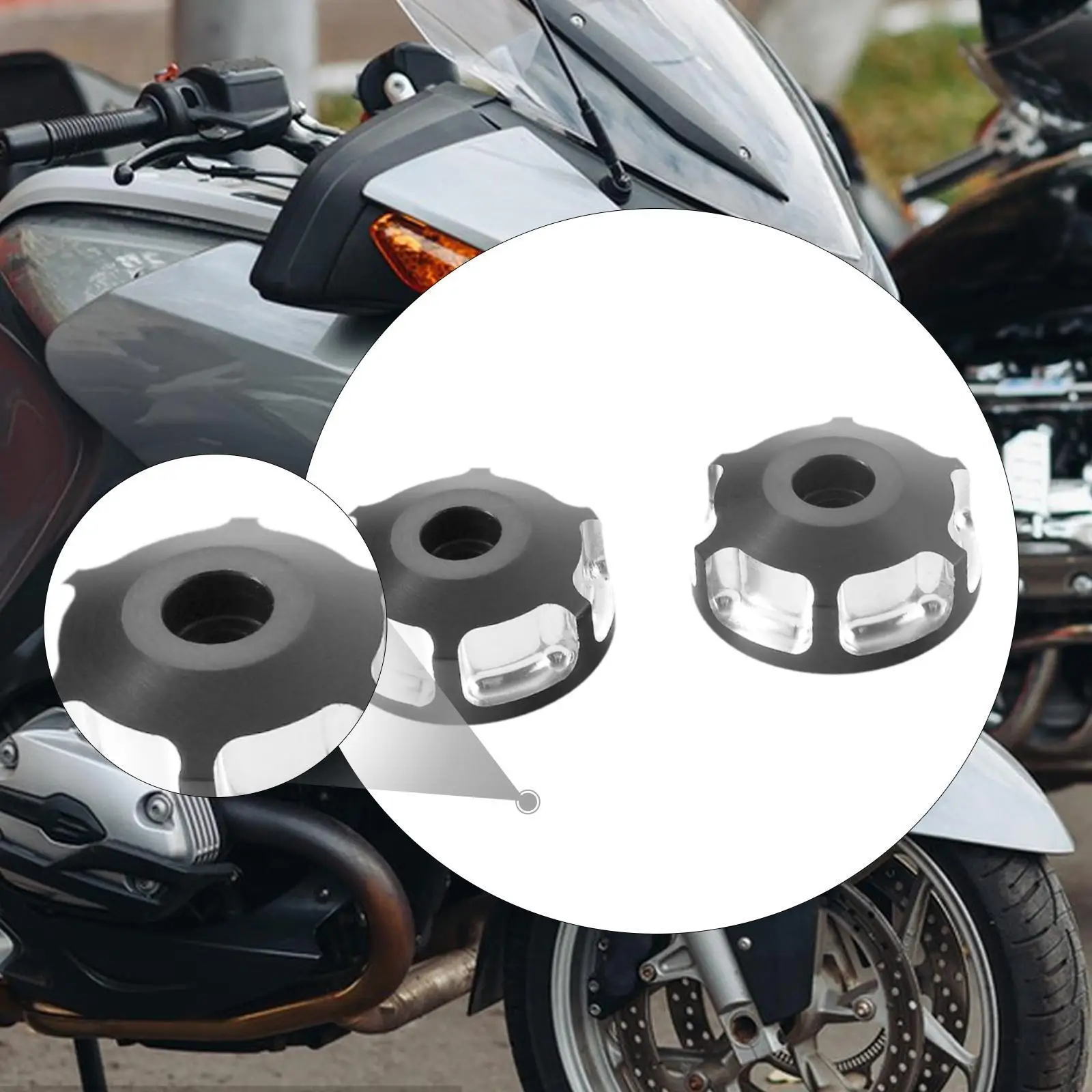 الألومنيوم المقود نهاية الأوزان دراجة نارية قبضة قبعات شريط عالمي ينتهي المكونات يغطي ل Spyder F3 RT RS RSS #5