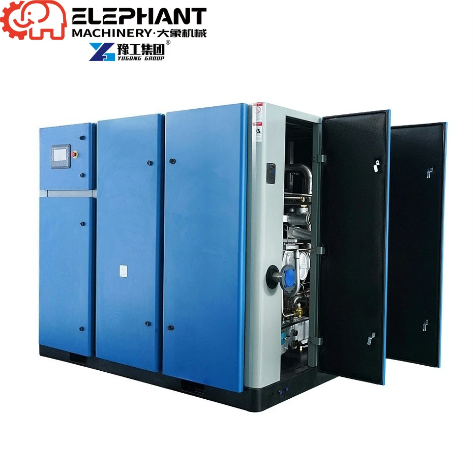 Industrial Portable Movable All One Air Dryer PM VSD Screw Compressor Motor 3-7.5kW/5-15HP High Pressure Energy
