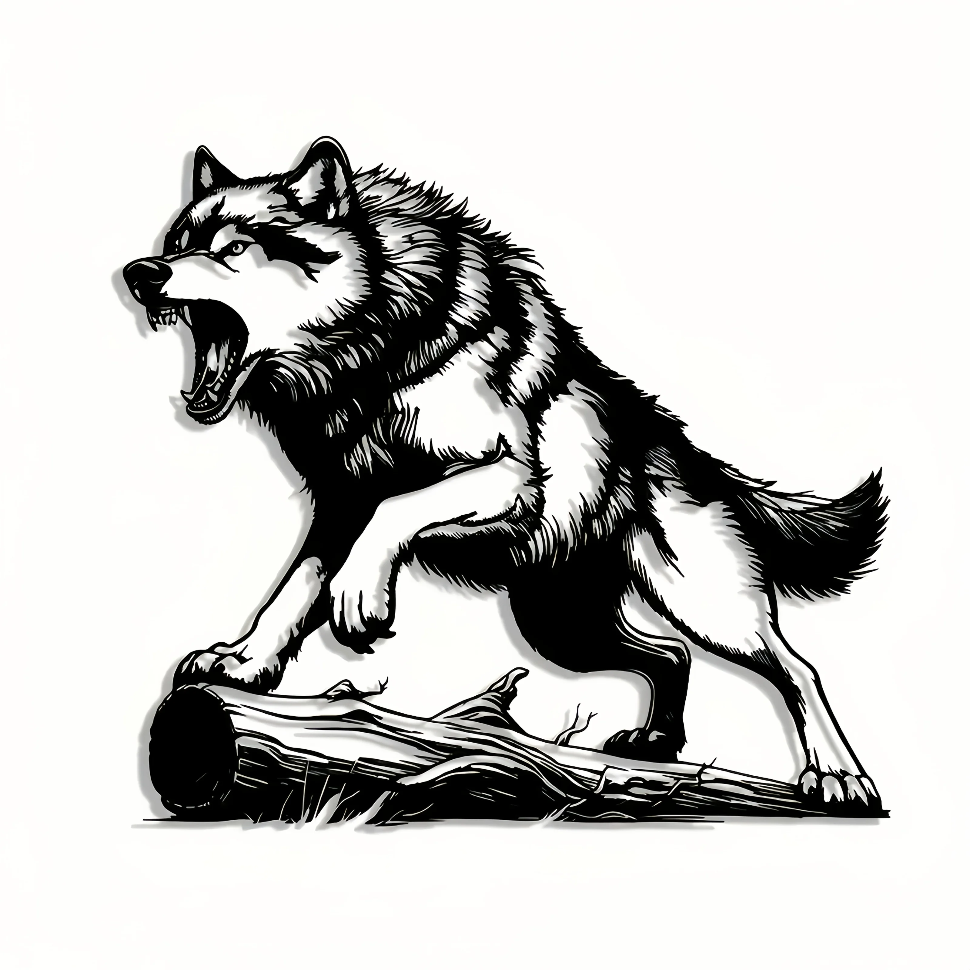 

1PC Angry Howling Wolf Waterproof Vinyl Sticker Assorted Colors Decal for Car Motorcycle Helmet Laptop Bumper Decor