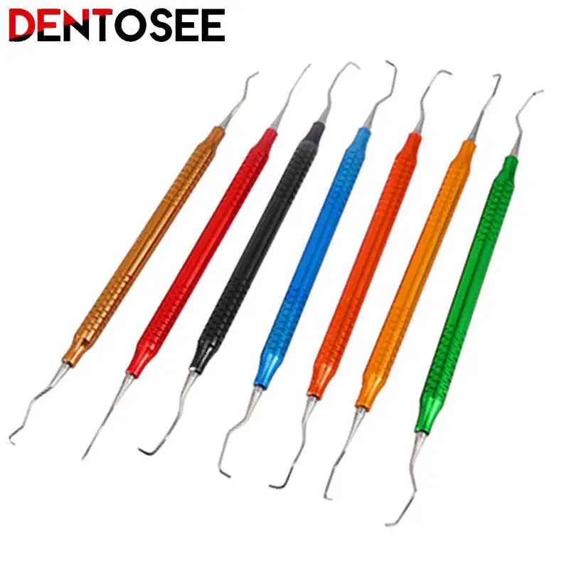 Kit 7Pcs Dental Oral Care Teeth Scaler Cleaning Periodontal Gracey Curette Bone Perio Scalers Tool Teeth Whitening