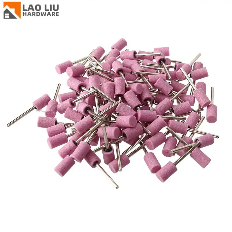 100Pcs Set Mata Gerinda Terpasang 10mm, Mata Bor Penggosok Abrasif untuk Dremel, Gerinda, Bor, Aksesoris Perkakas Listrik