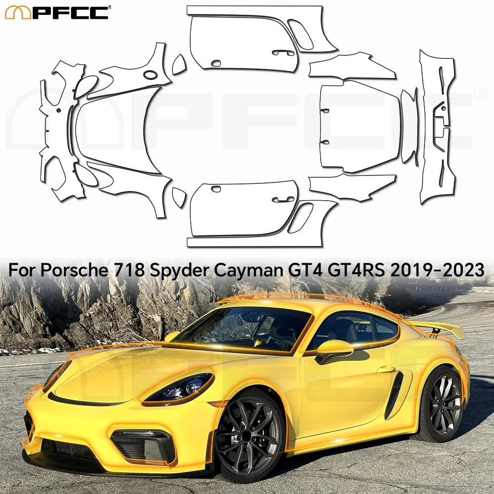 

For Porsche 718 Spyder 2019-2023 Full Car PPF Precut Paint Protective Film Scratch-Resistant Clear TPU Film