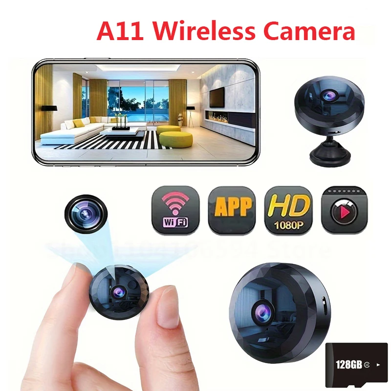 A11 HD Camera Mini 1080P Wireless WiFi Monitoring Video Security Camera Rechargeable Battery Motion Detection Camcorders
