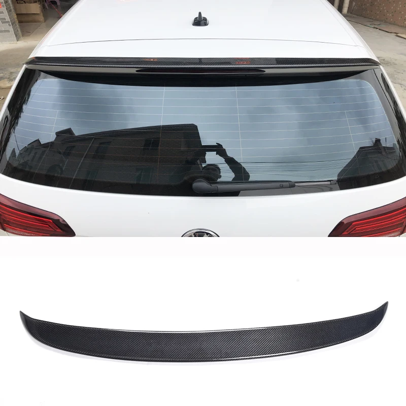 Suitable for Volkswagen Golf 7 MK7 7.5 GTI R carbon fiber rear spoiler, trunk rear wing, fiberglass black primer 2013-2020