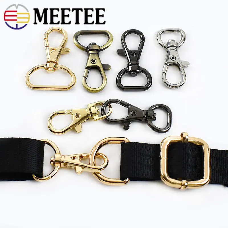 20/30Pcs 10/13/16/20/25mm Metal Buckle For Bag Strap Swivel Lobster Clasp Dog Collar Spring Snap Hook DIY Hardware Accessories