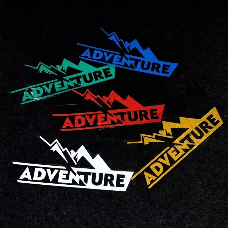 【セール中】ADVENTURE Reflective Warning Sticker Motorcycle Bicycle Accessories , Motorcycle Luggage Side Tail Top Stickers Adventure Decals