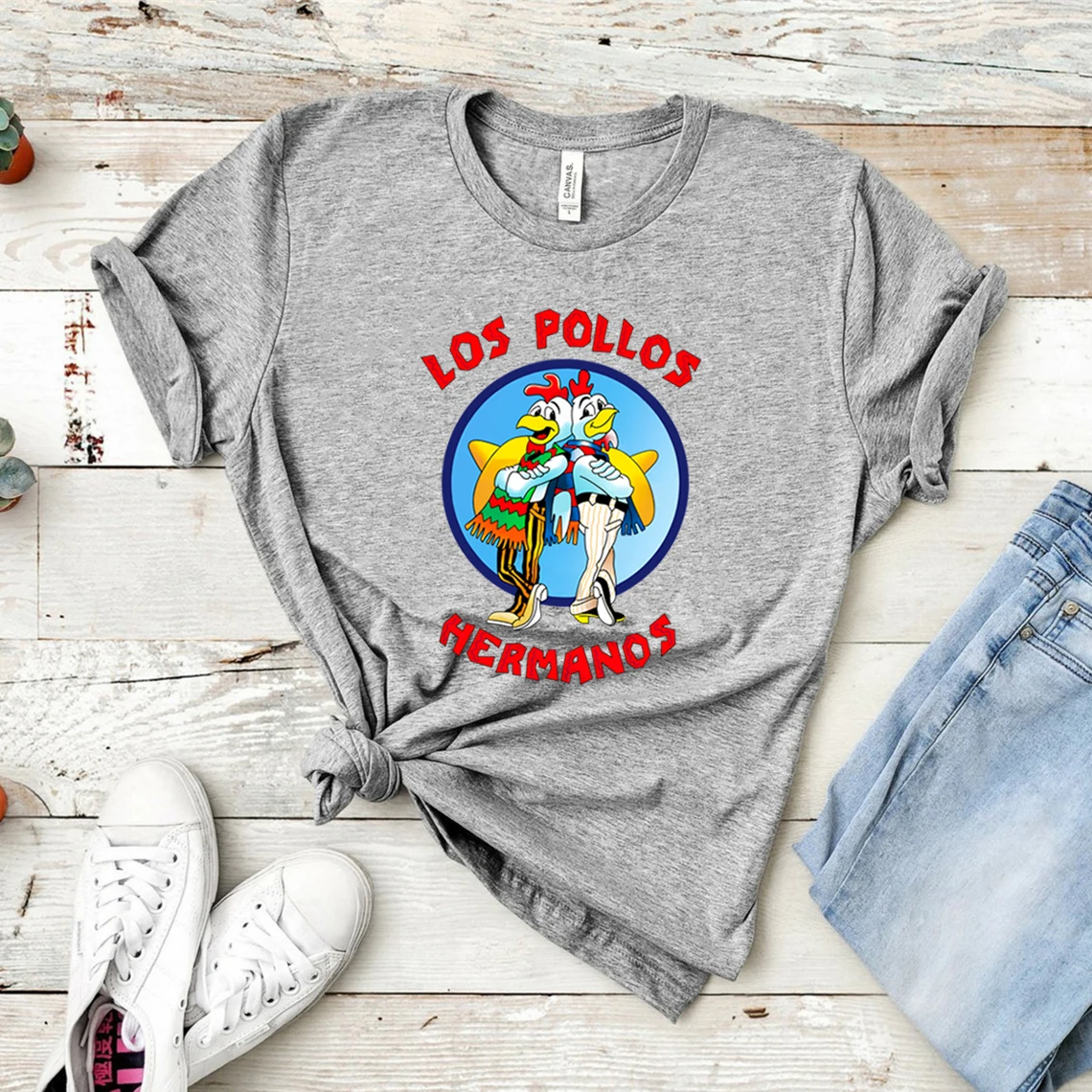 Los Pollos Hermanos T-shirt Chicken Brothers Heisenberg Better Call Saul Funny T Shirts Unisex Tshirts Short Sleeve Casual Tees