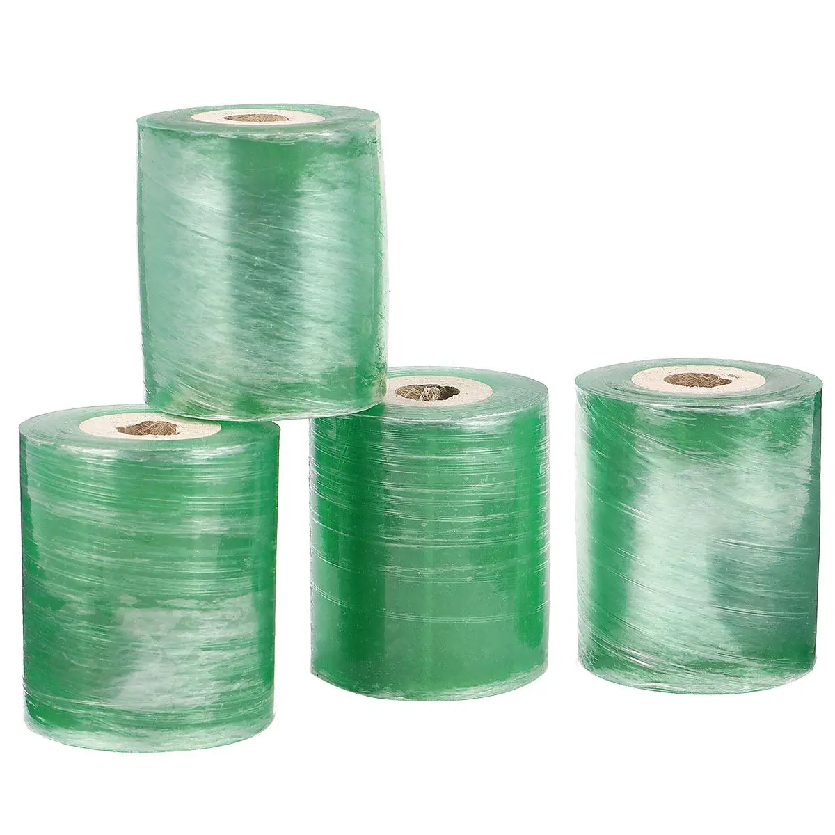 

4 Rolls 3Cm Grafting Tape Self Bonding PVC Flexible Moistureproof Film for Citrus Walnuts Pecans Stone Use Green