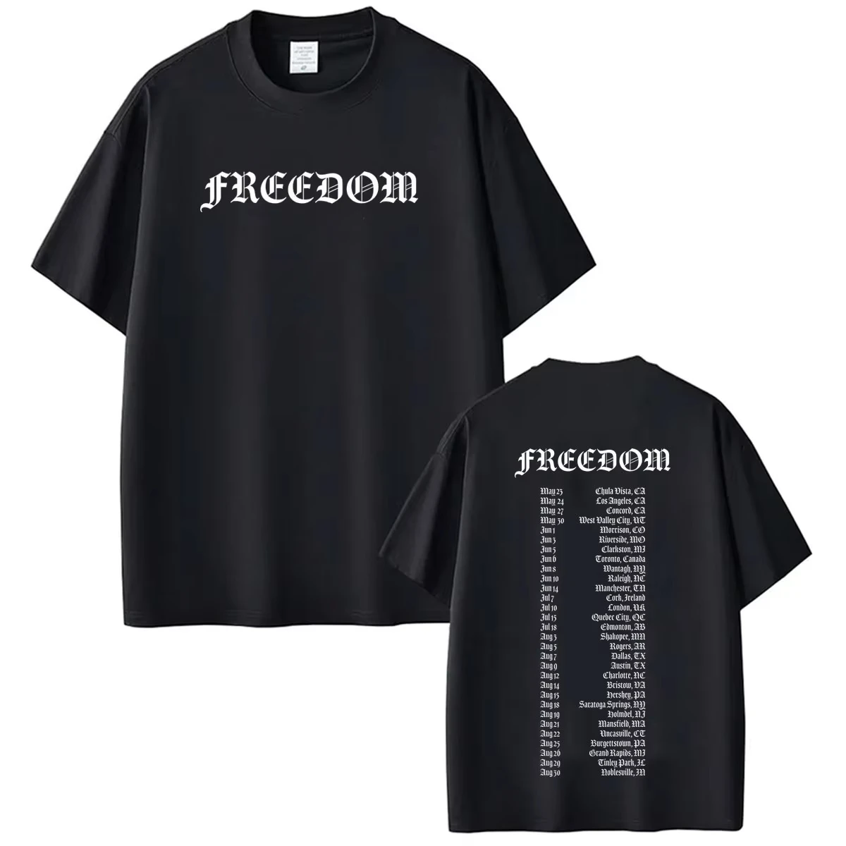 Summer Hot Singer Kesha Freedom Tour 2026 Print T-shirt Men Women Trendy Hip Hop T-shirt Short-sleeved Casual Streetwear T-shirt
