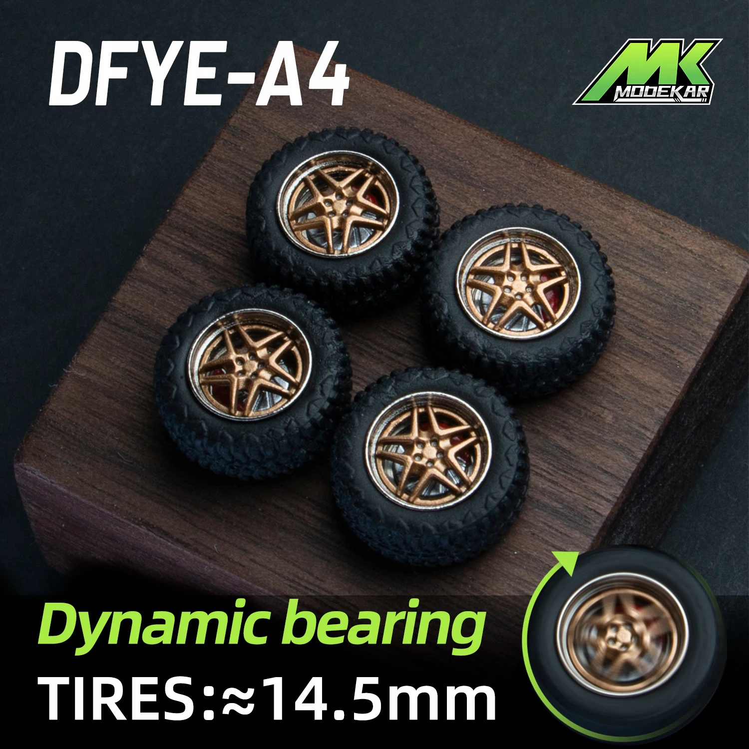 1/64 scale Dynamic bearing wheels Off-road wheels Tuning wheels Car models Rotating disc brake calipers Metal wheels bearing