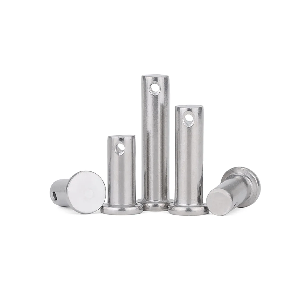 304 Stainless Steel Pin Shaft With Hole / Cotter Pin Combination Set  M3-M20