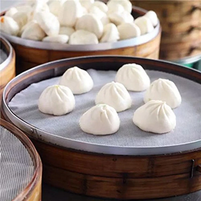 24/30CM Reusable Silicone Non-Stick Steamer Dim Sum Kitchen Cooking Steam Mat For Steamer Cooker Stuffed Bun Dumplings Dropship