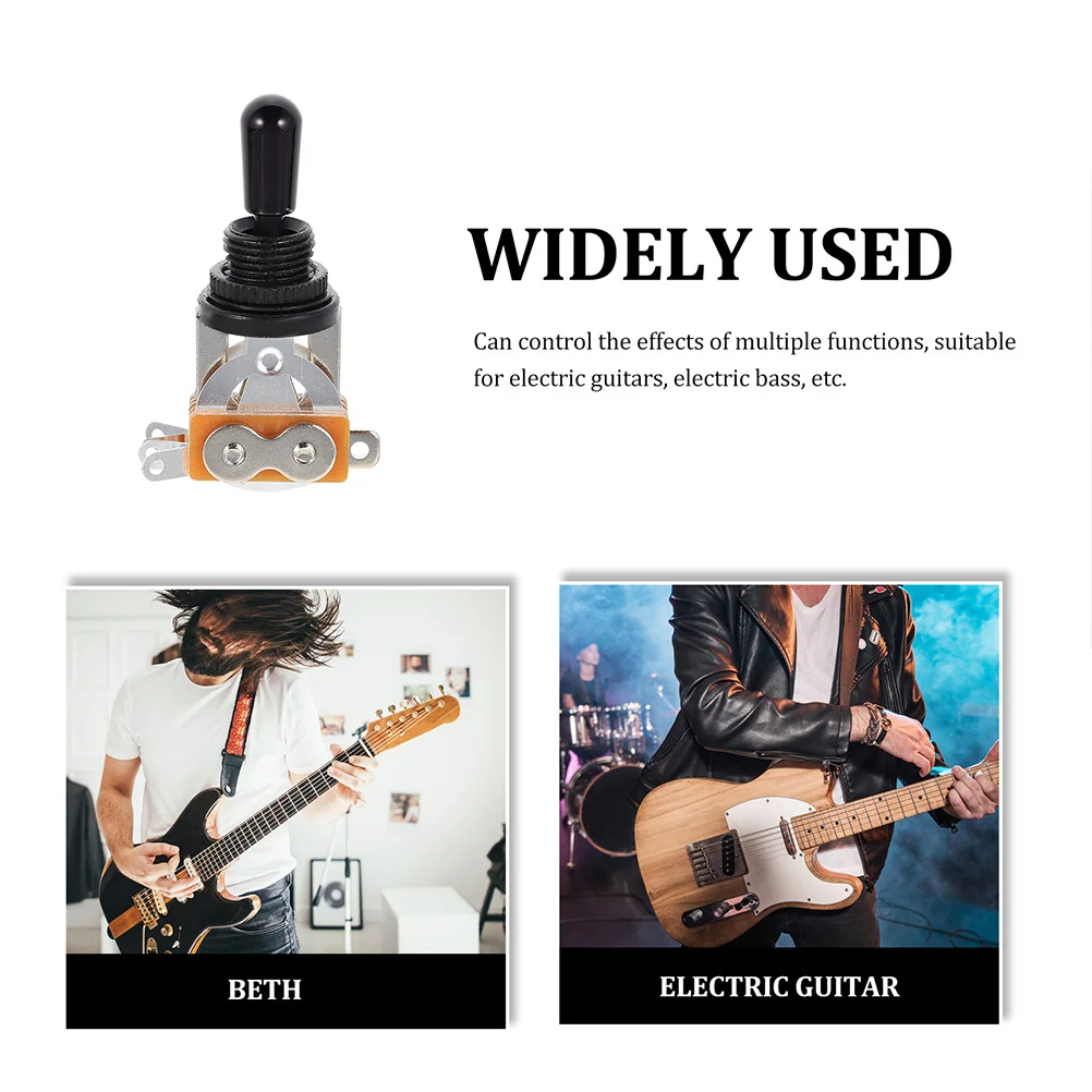 

2 Pcs Guitar Playing Accessory Electric Toggle Supplies Tone Change Shifter Parts Replacement Metal Control