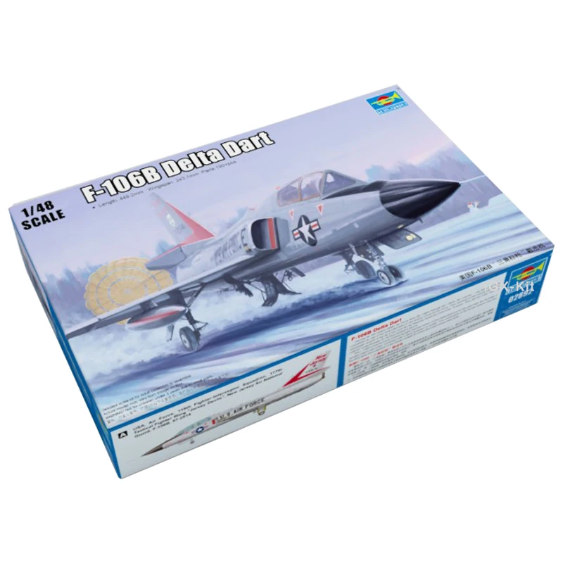 

Trumpeter 02892 1/48 Scale US F106 F106B F-106B Delta Dart Aircraft Interceptor Gift Toy Plastic Assembly Model Building Kit