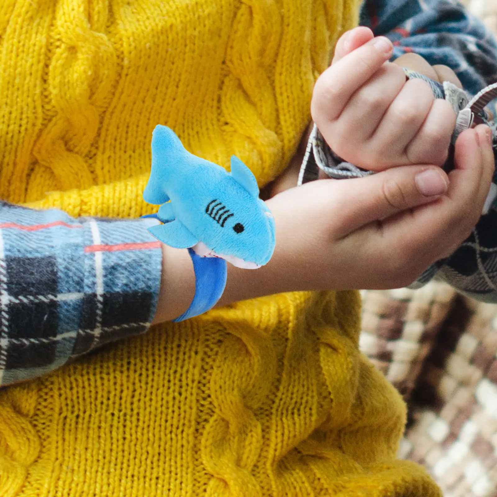 Shark Slap Bracelets 2 Pack Soft Comfortable Animal Wristbands for Kids Party Favors Halloween Festival Gifts