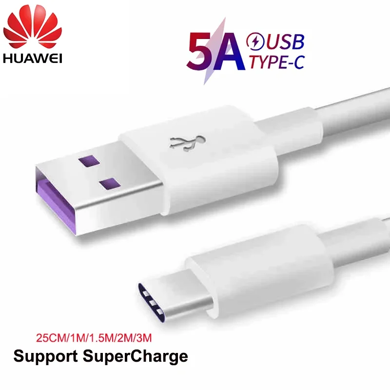 Original Huawei 5A USB C Cable Supercharge Type C Cable For P60 P50 P40 P30 P20 Mate 30 20 Pro Quick Charging Fast Charger Wire