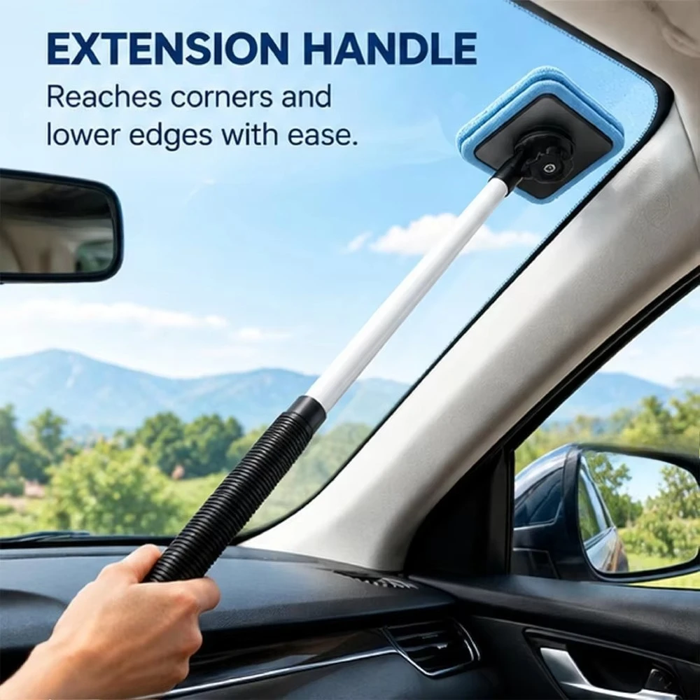 Dual Magnetic Car Windshield Cleaner, Dual Side Car Glass Cleanerm Double Sided Keep Your Windshield Clear During Daily Drives