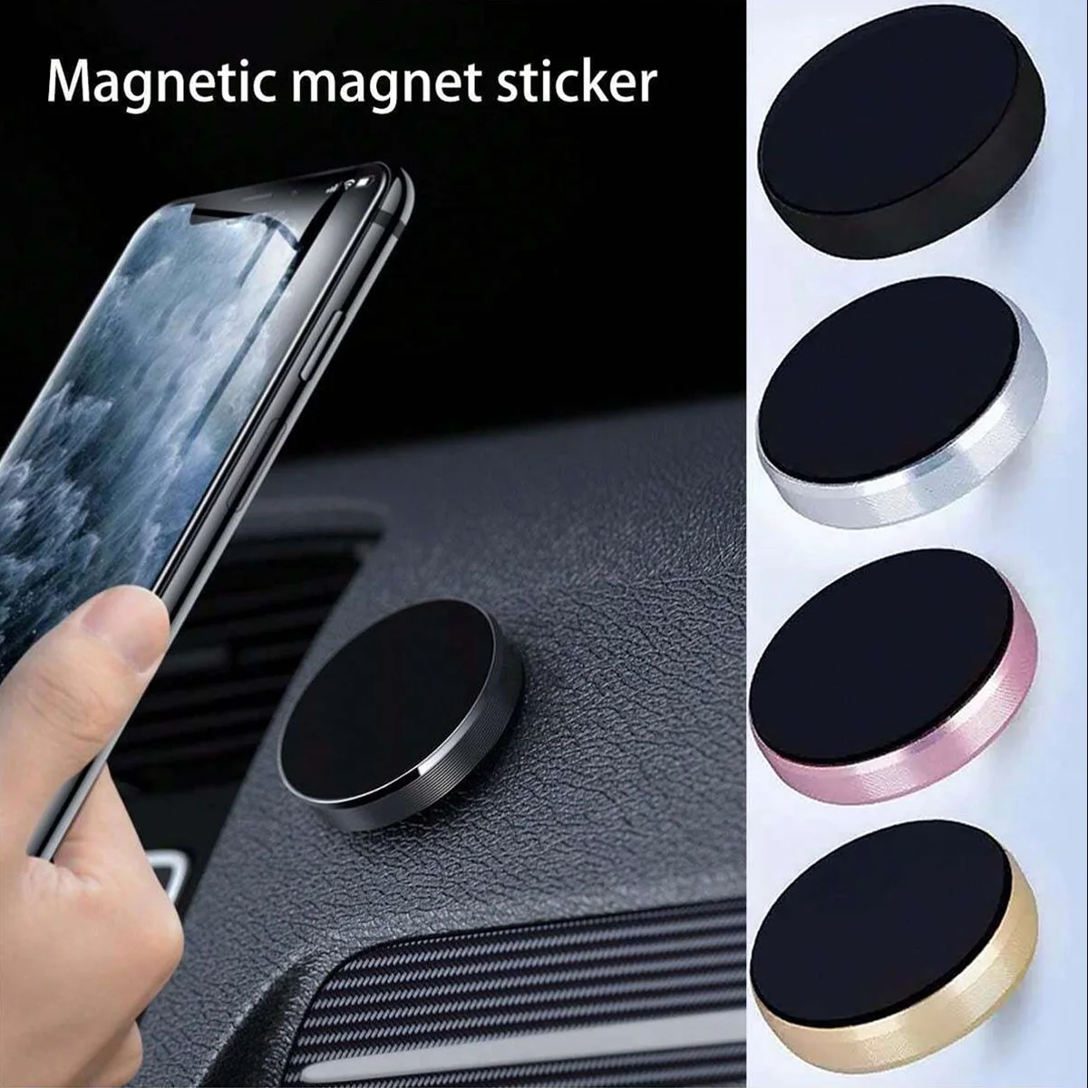 Suporte magnético para celular de carro, suporte universal para celular de carro, suporte magnético para celular de carro para painel ou parede.