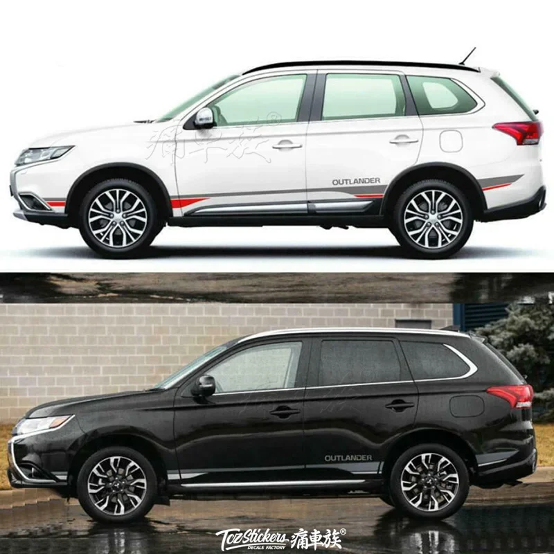

Стайлинг автомобиля, индивидуальная модификация, спортивная наклейка для Mitsubishi Outlander 2020, декор кузова, виниловые наклейки, аксессуары