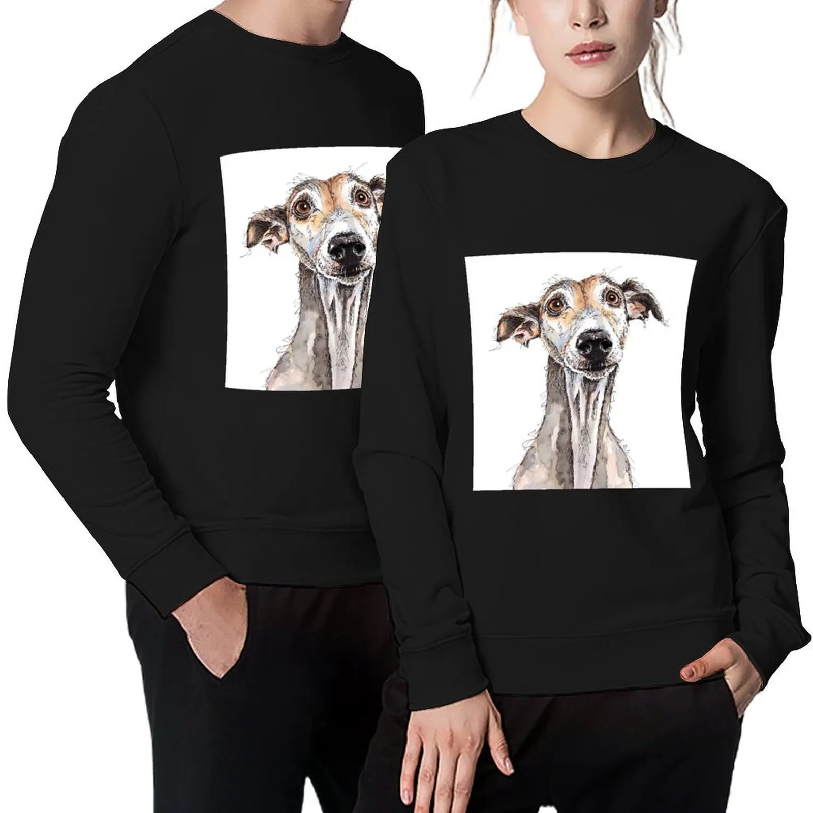 

A beautiful old Lurcher Pullover autumn jacket men tracksuits men's clothing korean clothes hoody