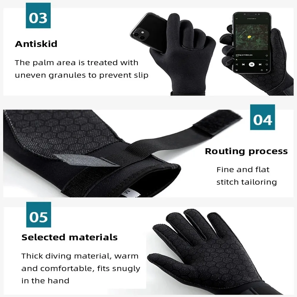 Guantes pesca submarina 3mm antideslizantes – Resistentes a cortes