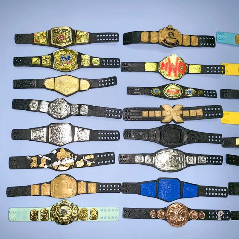 Wrestler Belt 6-inch Action Figure Toy Accessories Model Collection Commemorative Static Action