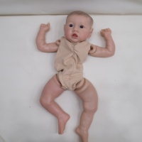 NPK 22inch Reborn Doll Kit Lifelike saskia Newborn Doll kit painted Doll kit Unfinished Doll parts with Hand Draw Hair