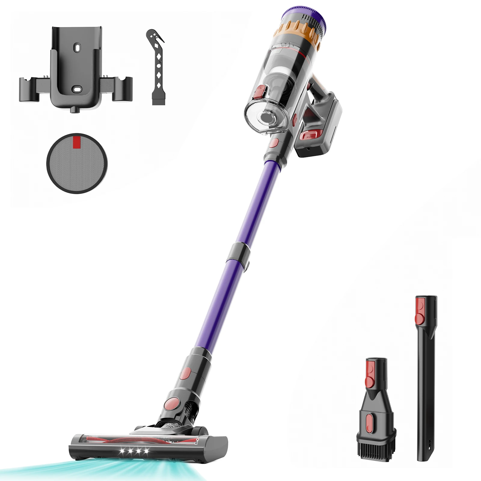 Lefant V1 draadloze stofzuiger met een zuigkracht van 40 kPa, borstelloze motor en led-display – voor vloeren, tapijten en dierenharen