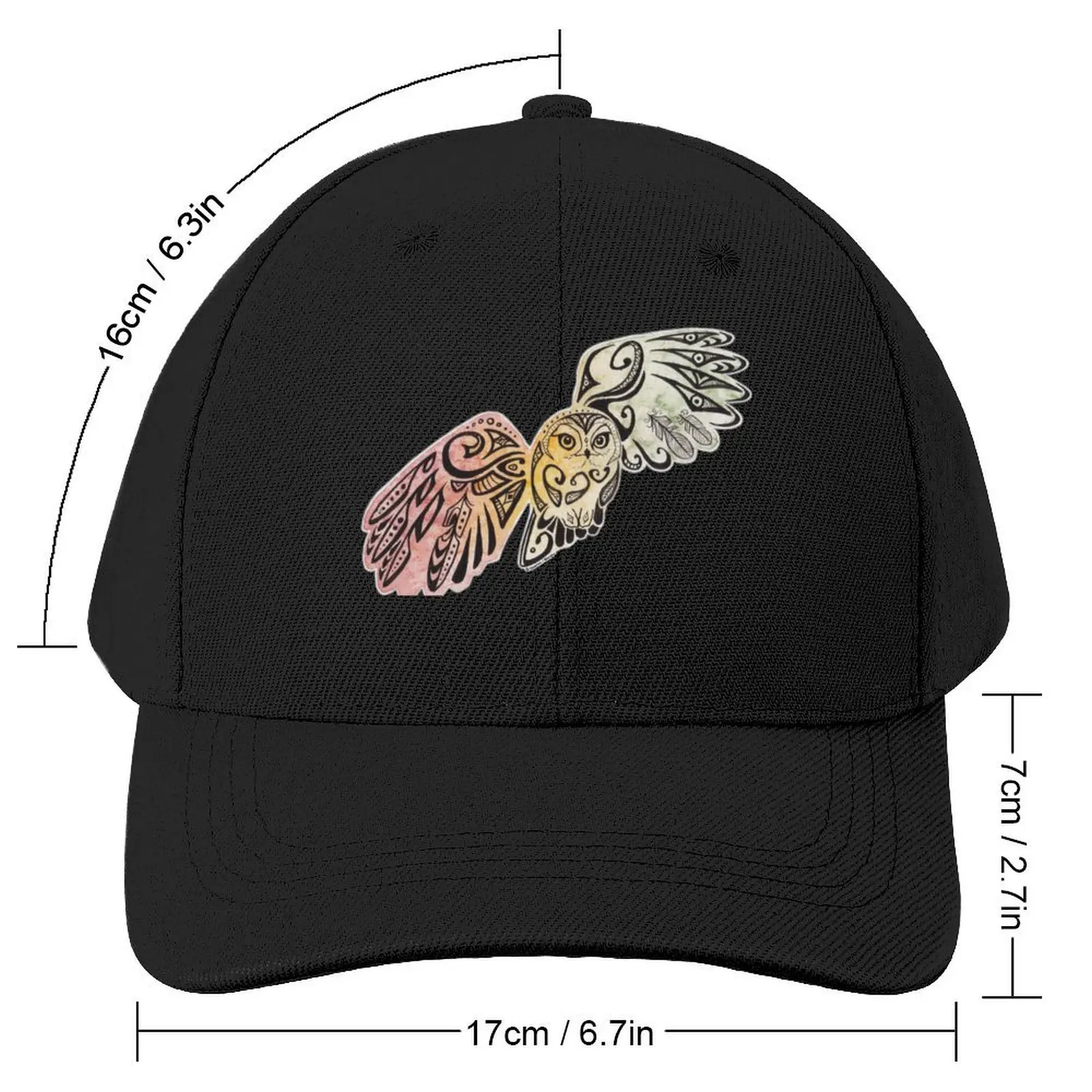 Saw-Whet Spirit Owl Baseball Cap sun hat Golf Wear Mens Tennis Women's