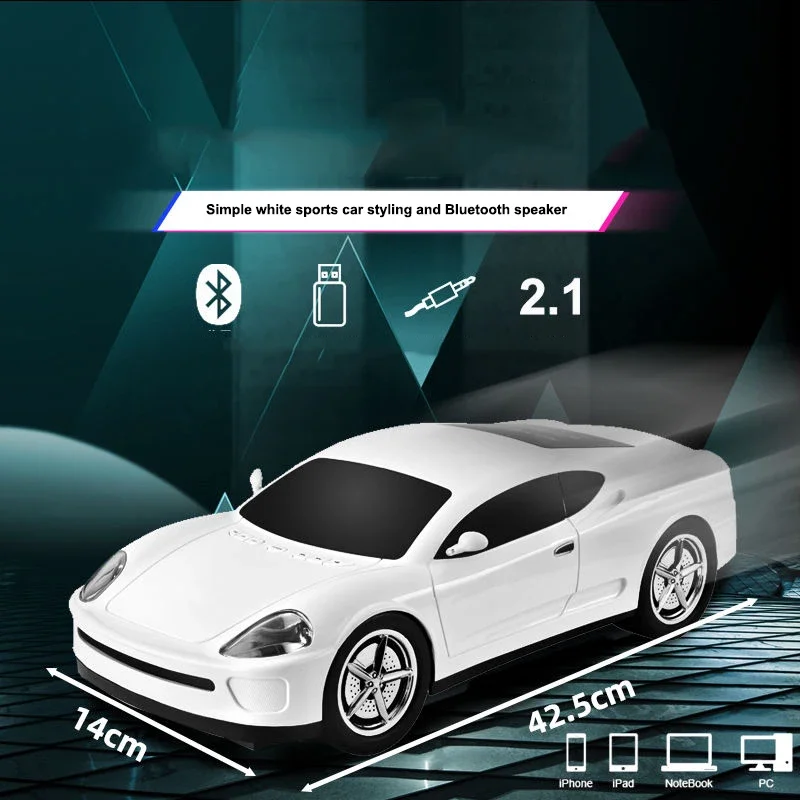 سطح المكتب سمّاعات بلوتوث صوت عال للهاتف المحمول سيارة ستيريو الترا منخفضة باس نموذج السيارة المتكلم
