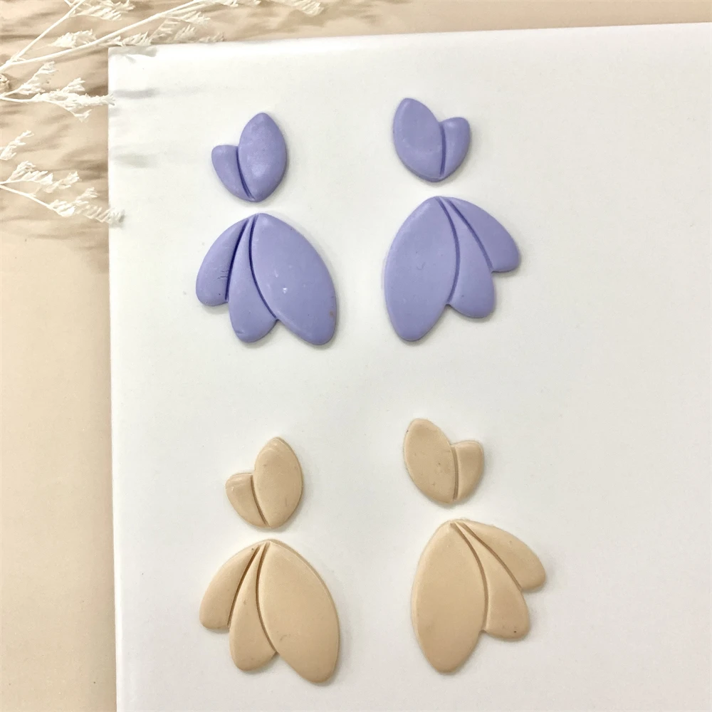 Blütenblatt feder förmige Polymer Clay Cutter unregelmäßige geometrische Ton formen DIY Ohrringe Schmuck Anhänger hand gefertigte Werkzeuge – Detail 6