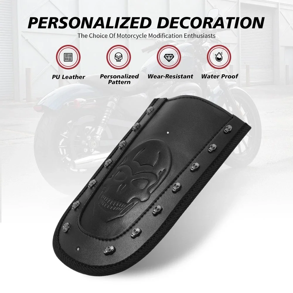 

Черный нагрудник на заднее крыло с черепом для Harley Sportster 1200 Custom XL1200C 2004-2017 1200 Low XL1200L 2006-2011 883 XL883N 2009-2017