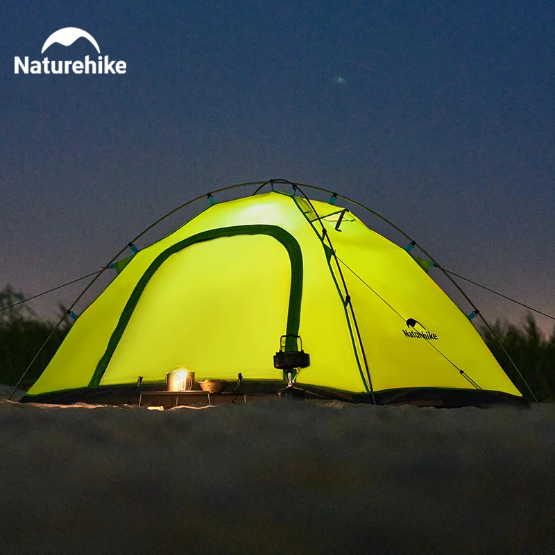 Naturehike 2024 خيمة تخييم جديدة مساحة كبيرة طارد البعوض خيام الشاطئ خفيفة سريعة مجموعة 2 شخص خيمة للتنزه في الهواء الطلق