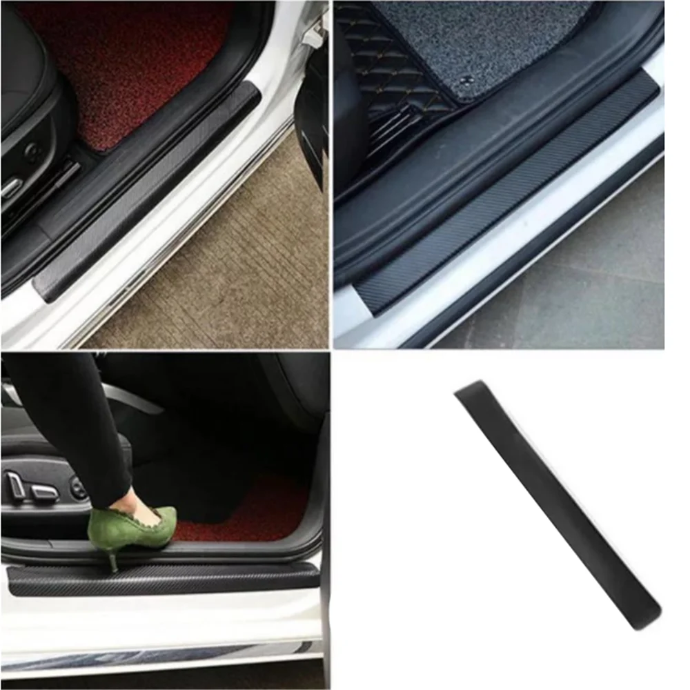 Universal 3D Carbon Fiber Car Sill Stickers for Peugeot RCZ 206 207 208 301 307 308 406 407 408 508 2008 3008 4008 5008 6008