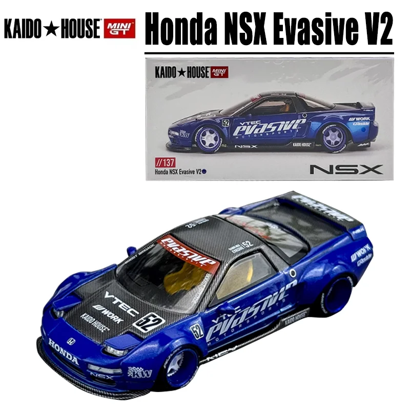 KAIDO HOUSExMINIGT 1/64 Honda NSX Evasive V2 Alloy Toy Motor Vehicle Diecast Metal Model Gifts