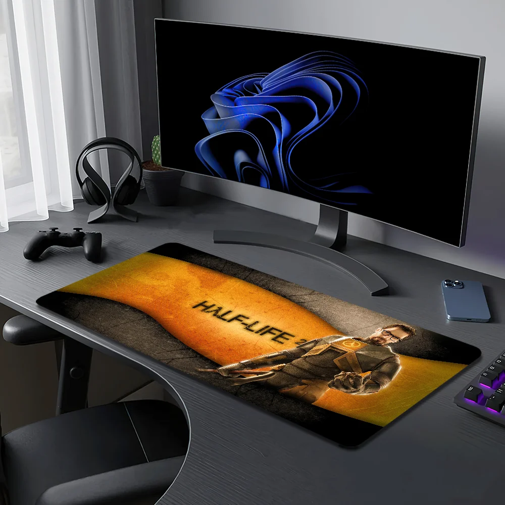 Game H-Half Life 2 Mouse Pad Large Desk Mat Keyboard Ergonomic Office Rubber PC Non-slip Anti-fray Home Custom