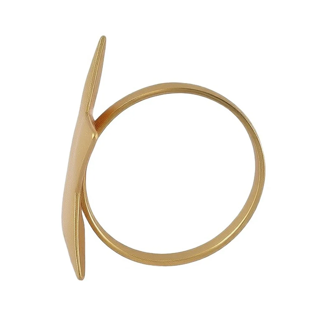 12 Iron Star Napkin Rings Electroplated in Matte Gold with Flat Five Point Shape for Subtle Table and Functional Use