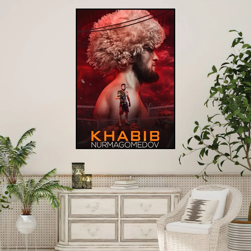 U-UFC K-Khabib Cool N-Nurmagomedov Poster Home Prints Wall Painting Bedroom Living Room Decoration Office