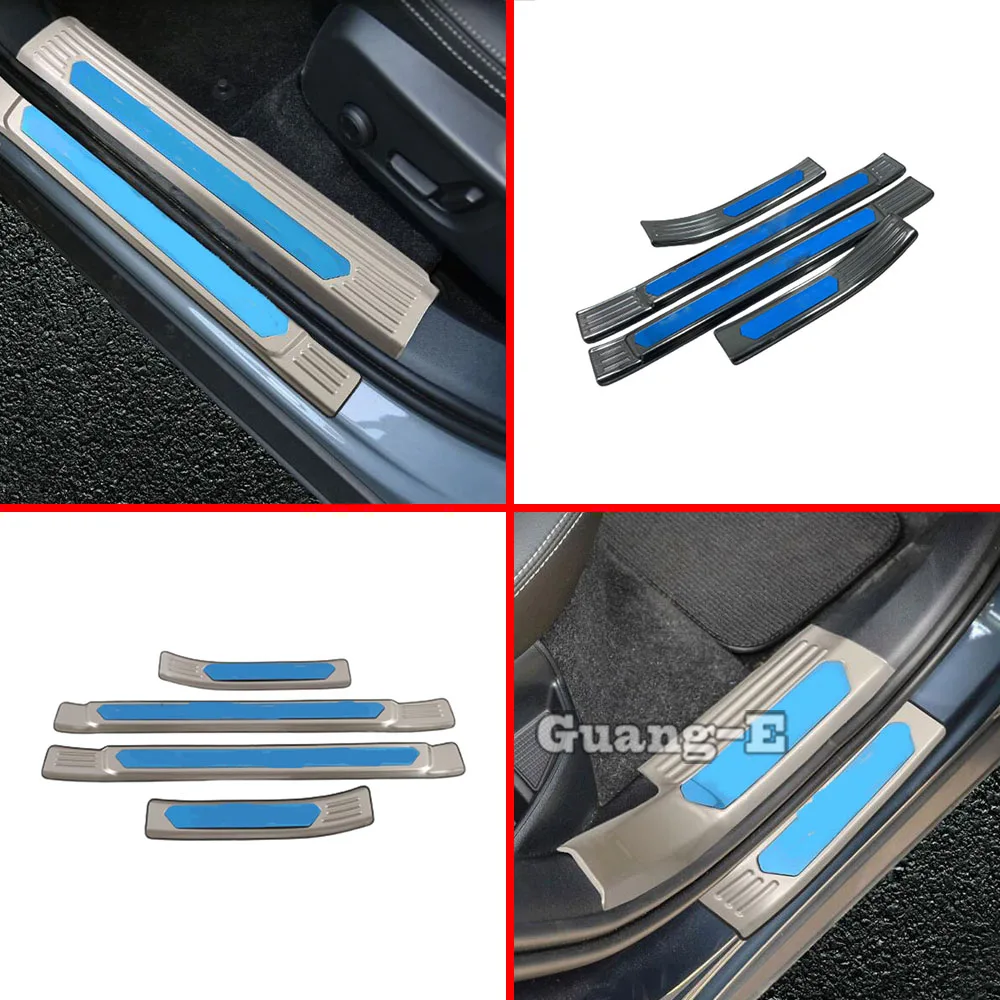 Car External Door Sill Scuff Plate Cover Trim For VOLVO XC40 2018 2019 2020 2021 2022 2023 Threshold Strip Pedal Accessories