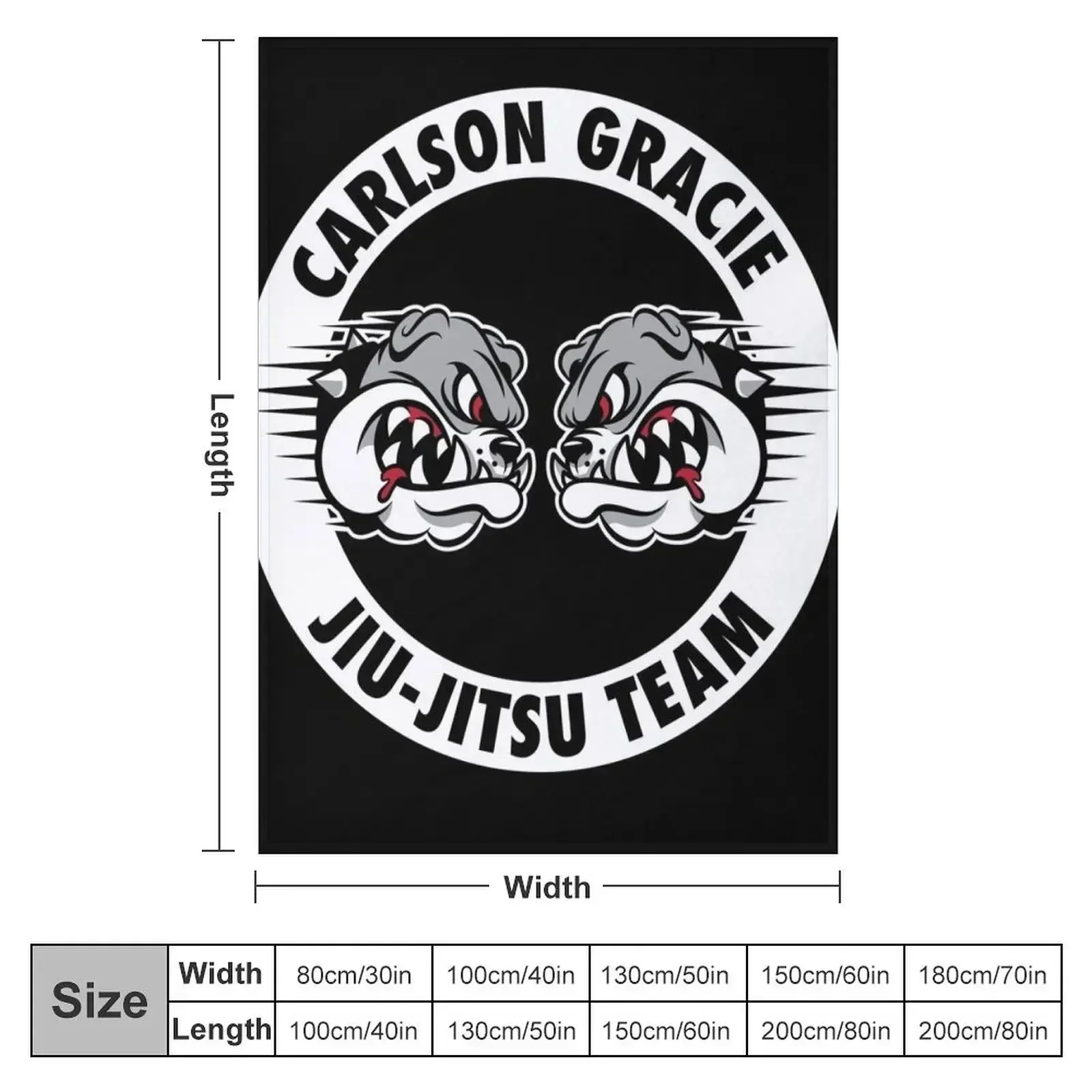 Carlson Gracie Jiu-Jitsu Team Throw Blanket Beach warm winter Blankets