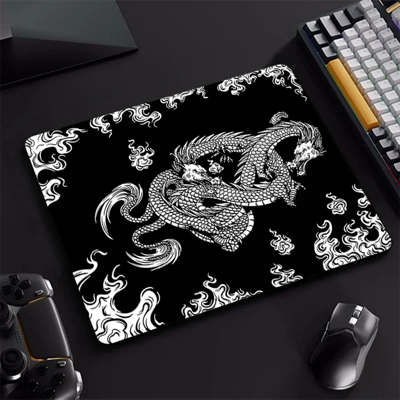 Japanese Dragon Mouse Pad Small Gaming Mat Non-slip Rubber Keyboard Mice Mats Desktop Computer Office Mousepad Anime Gamer Rug